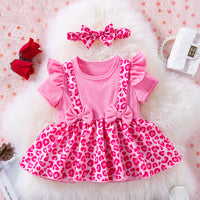 Load image into Gallery viewer, Baby Girls Leopard print Rompers Wholesale 24040987
