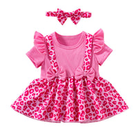 Load image into Gallery viewer, Baby Girls Leopard print Rompers Wholesale 24040987
