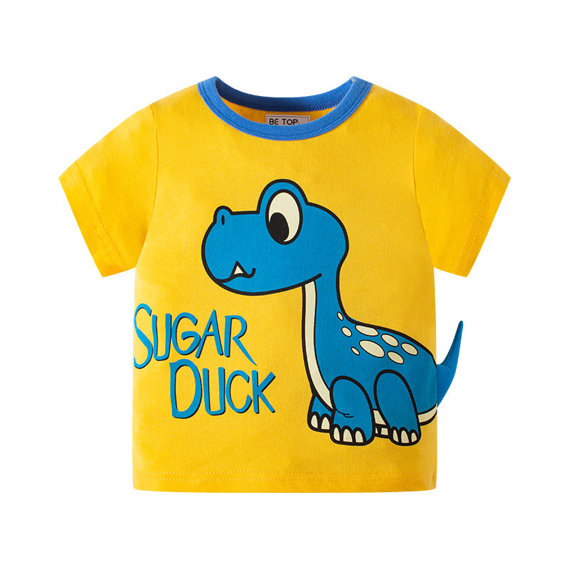 Baby Kid Boys Letters Dinosaur Tops Wholesale 24040988