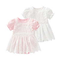 Load image into Gallery viewer, Baby Girls Solid Color Dresses Wholesale 24052205
