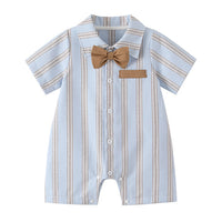 Load image into Gallery viewer, Baby Boys Striped Color-blocking Rompers Wholesale 24052207
