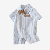Load image into Gallery viewer, Baby Boys Striped Color-blocking Rompers Wholesale 24052207
