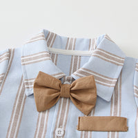 Load image into Gallery viewer, Baby Boys Striped Color-blocking Rompers Wholesale 24052207
