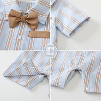 Load image into Gallery viewer, Baby Boys Striped Color-blocking Rompers Wholesale 24052207
