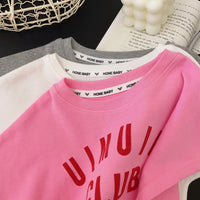 Load image into Gallery viewer, 2 Pieces Set Baby Kid Girls Letters Tops And Solid Color Shorts Wholesale 24052208
