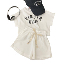 Load image into Gallery viewer, 2 Pieces Set Baby Kid Girls Letters Tops And Solid Color Shorts Wholesale 24052208
