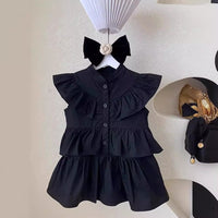 Load image into Gallery viewer, Baby Kid Girls Solid Color Dresses Wholesale 24052210
