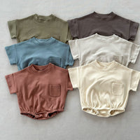 Load image into Gallery viewer, Baby Kid Unisex Solid Color Rompers Wholesale 240522110
