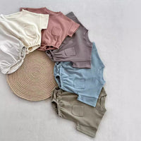 Load image into Gallery viewer, Baby Kid Unisex Solid Color Rompers Wholesale 240522110
