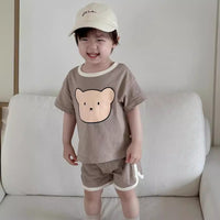 Load image into Gallery viewer, 2 Pieces Set Baby Kid Boys Cartoon Tops And Shorts Wholesale 240522125
