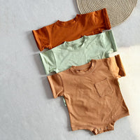 Load image into Gallery viewer, Baby Girls Boys Solid Color Rompers Wholesale 240522162
