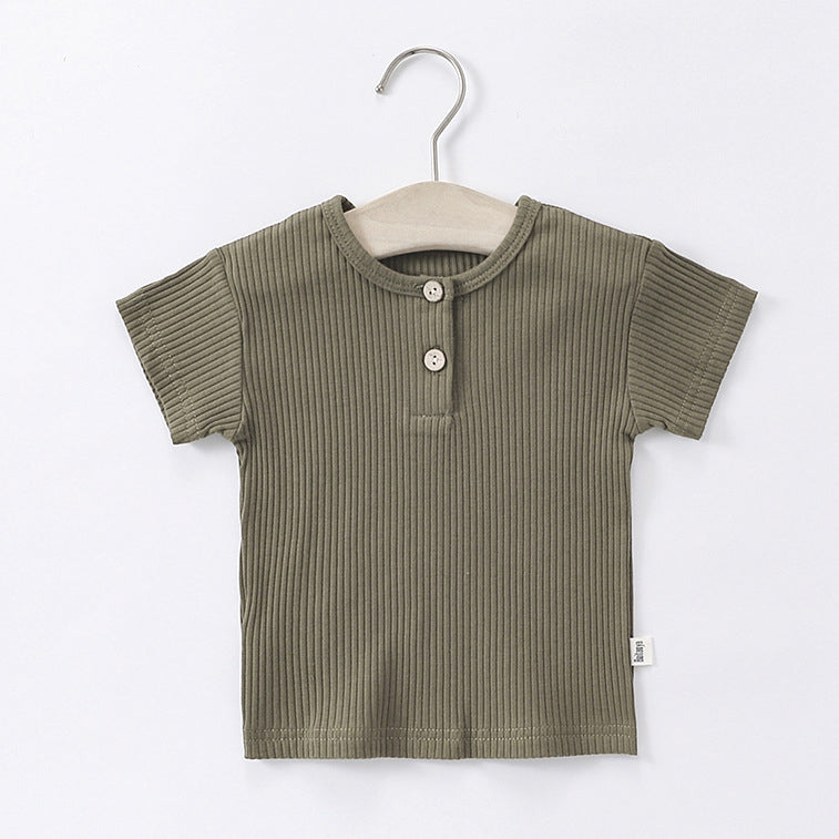 Baby Kid Unisex Solid Color Tops Wholesale 240522166