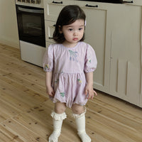 Load image into Gallery viewer, Baby Girls Flower Embroidered Rompers Wholesale 240522177
