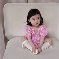 Load image into Gallery viewer, Baby Girls Print Rompers Wholesale 240522181
