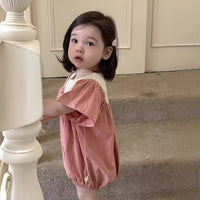 Load image into Gallery viewer, Baby Girls Color-blocking Rompers Wholesale 240522187
