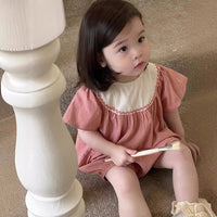 Load image into Gallery viewer, Baby Girls Color-blocking Rompers Wholesale 240522187
