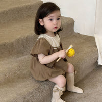 Load image into Gallery viewer, Baby Girls Color-blocking Rompers Wholesale 240522187
