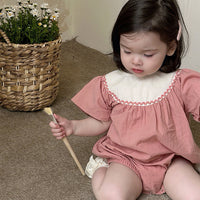 Load image into Gallery viewer, Baby Girls Color-blocking Rompers Wholesale 240522187
