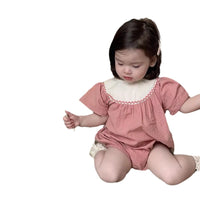 Load image into Gallery viewer, Baby Girls Color-blocking Rompers Wholesale 240522187
