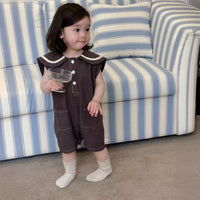 Load image into Gallery viewer, Baby Kid Girls Solid Color Rompers Wholesale 240522189
