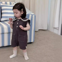 Load image into Gallery viewer, Baby Kid Girls Solid Color Rompers Wholesale 240522189
