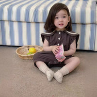 Load image into Gallery viewer, Baby Kid Girls Solid Color Rompers Wholesale 240522189
