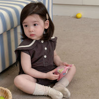 Load image into Gallery viewer, Baby Kid Girls Solid Color Rompers Wholesale 240522189
