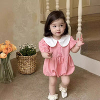 Load image into Gallery viewer, Baby Girls Solid Color Rompers Wholesale 240522210
