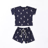 Load image into Gallery viewer, 2 Pieces Set Baby Kid Boys Cartoon Print Tops And Shorts Wholesale 24052223
