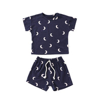 Load image into Gallery viewer, 2 Pieces Set Baby Kid Boys Cartoon Print Tops And Shorts Wholesale 24052223
