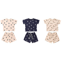 Load image into Gallery viewer, 2 Pieces Set Baby Kid Boys Cartoon Print Tops And Shorts Wholesale 24052223
