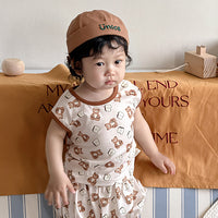 Load image into Gallery viewer, 2 Pieces Set Baby Kid Girls Cartoon Print Tops And Shorts Wholesale 240522248
