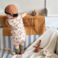 Load image into Gallery viewer, 2 Pieces Set Baby Kid Girls Cartoon Print Tops And Shorts Wholesale 240522248
