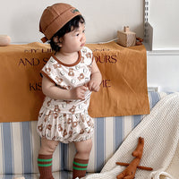 Load image into Gallery viewer, 2 Pieces Set Baby Kid Girls Cartoon Print Tops And Shorts Wholesale 240522248
