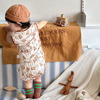 Load image into Gallery viewer, 2 Pieces Set Baby Kid Girls Cartoon Print Tops And Shorts Wholesale 240522248
