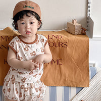 Load image into Gallery viewer, 2 Pieces Set Baby Kid Girls Cartoon Print Tops And Shorts Wholesale 240522248
