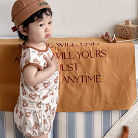 Load image into Gallery viewer, 2 Pieces Set Baby Kid Girls Cartoon Print Tops And Shorts Wholesale 240522248
