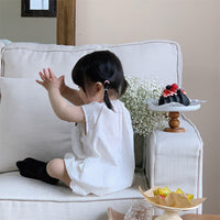 Load image into Gallery viewer, 2 Pieces Set Baby Girls Solid Color Tank Tops And Shorts Wholesale 240522253
