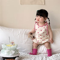 Load image into Gallery viewer, 2 Pieces Set Baby Kid Girls Polka dots Tank Tops And Shorts Wholesale 240522261
