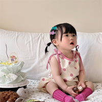 Load image into Gallery viewer, 2 Pieces Set Baby Kid Girls Polka dots Tank Tops And Shorts Wholesale 240522261
