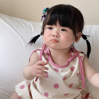Load image into Gallery viewer, 2 Pieces Set Baby Kid Girls Polka dots Tank Tops And Shorts Wholesale 240522261
