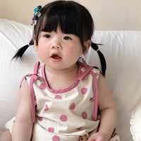 Load image into Gallery viewer, 2 Pieces Set Baby Kid Girls Polka dots Tank Tops And Shorts Wholesale 240522261
