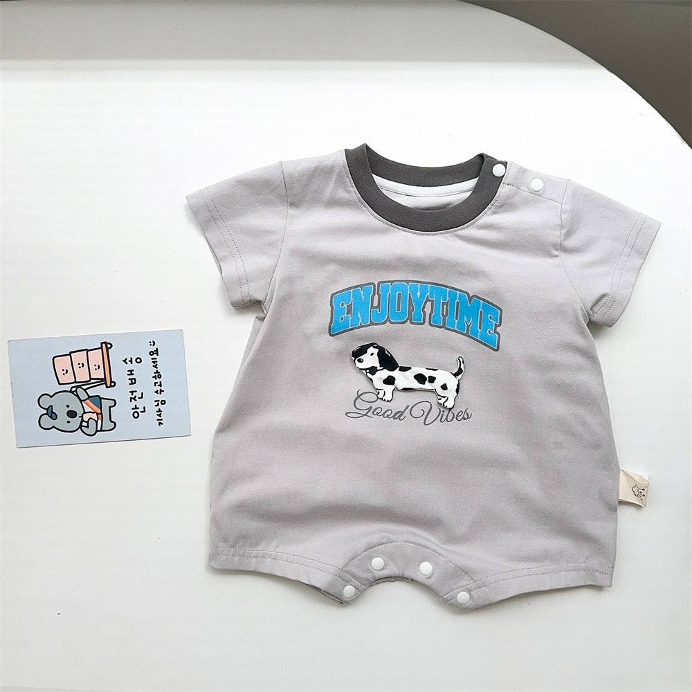 Baby Boys Letters Cartoon Rompers Wholesale 240522274