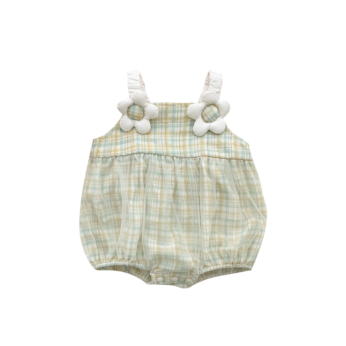 Baby Girls Checked Rompers Wholesale 240522275