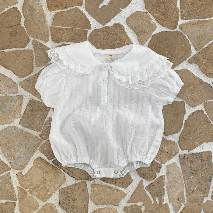Baby Girls Solid Color Rompers Wholesale 24052228