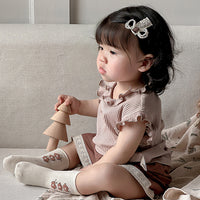 Load image into Gallery viewer, 2 Pieces Set Baby Kid Girls Solid Color Tank Tops And Shorts Wholesale 240522282
