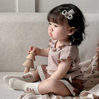 Load image into Gallery viewer, 2 Pieces Set Baby Kid Girls Solid Color Tank Tops And Shorts Wholesale 240522282
