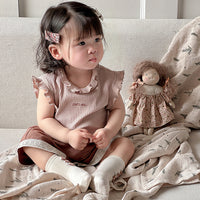 Load image into Gallery viewer, 2 Pieces Set Baby Kid Girls Solid Color Tank Tops And Shorts Wholesale 240522282
