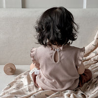 Load image into Gallery viewer, 2 Pieces Set Baby Kid Girls Solid Color Tank Tops And Shorts Wholesale 240522282
