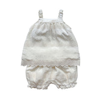 Load image into Gallery viewer, 2 Pieces Set Baby Kid Girls Solid Color Tank Tops And Shorts Wholesale 240522287
